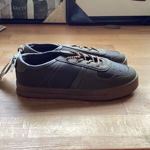 Gray Sneakers with Gold Laces Osh Kosh